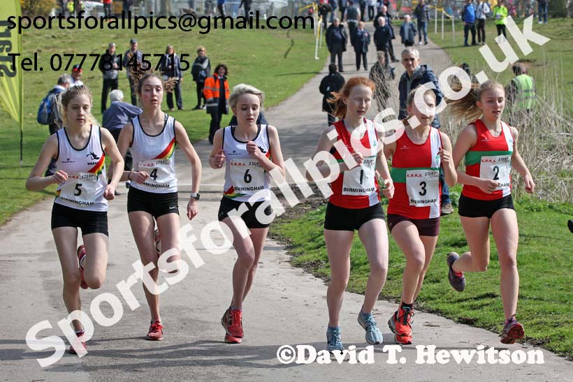 Womens under-17s 5k road race, 2018 ERRA Under-17s and Under-15s 5k Champs, Sutton Coldfield. Photo: David T. Hewitson/Sports for All Pics